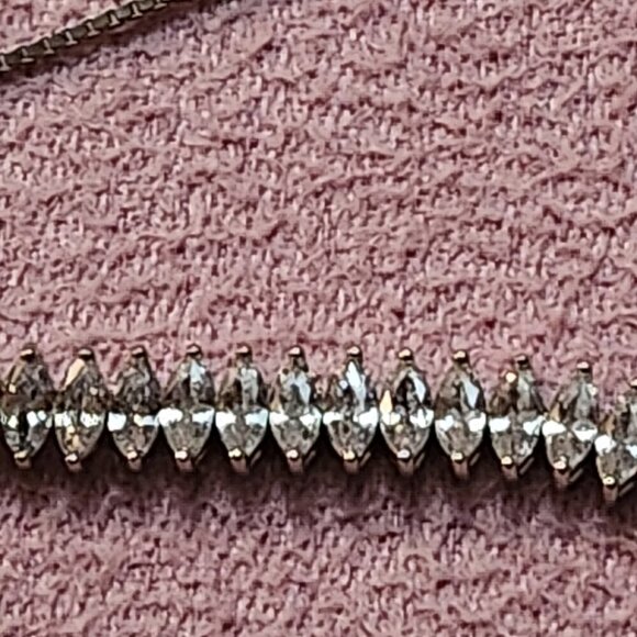 Bella Luce Sterling Silver Rhodium Marquise Bracelet - Picture 9 of 9